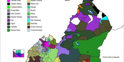 Zemljevid Kamerun jezik