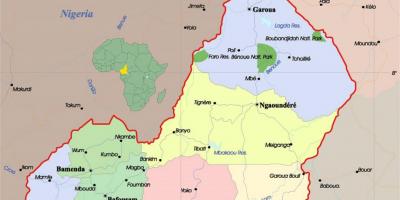 Kamerun zemljevid mesta