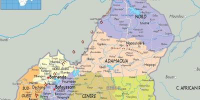 Kamerun zemljevid regije
